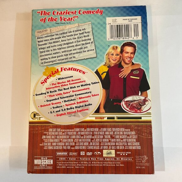 Waiting - Movie - DVD - Unrated and Raw - 2 Disc Deluxe Edition MUST BE BUNDLED - Picture 2 of 8